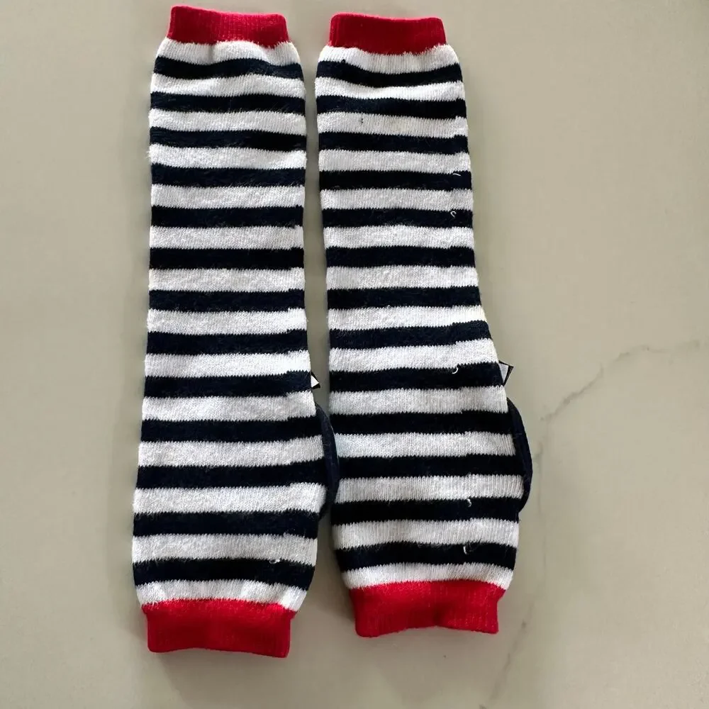 Bella Tuno Black Stripe Knee Pad Leg Warmers - One Size